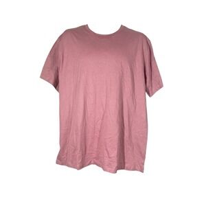 Alternative Mens Short Sleeve Crew Neck Tee in Pink Size XL